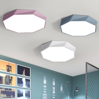 Geometric Acrylic Shade Modern Ceiling Light 1 LED Light Flush Mount Ceiling Light for Living Room