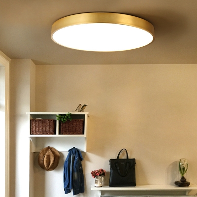 Acrylic Circle Shade Modern Ceiling Light with LED 1 Light Flush Mount Ceiling Light for Bedroom