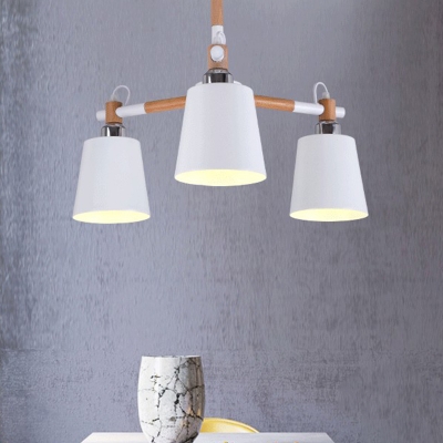 Burst Chandelier Lamp Post-Modern Metal Barrel Shade Hanging Light Fixture for Living Room