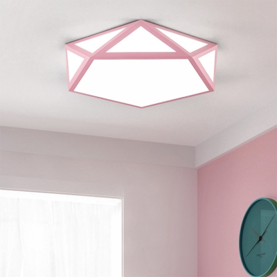 Geometric Acrylic Creative Ceiling Light with 1 LED Light Ceiling Light Fixture for Kids Room