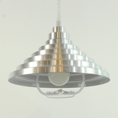 Pyramid Shaped Pendant Industrial Dining Room Metal Shade 1-Light Hanging Lamp