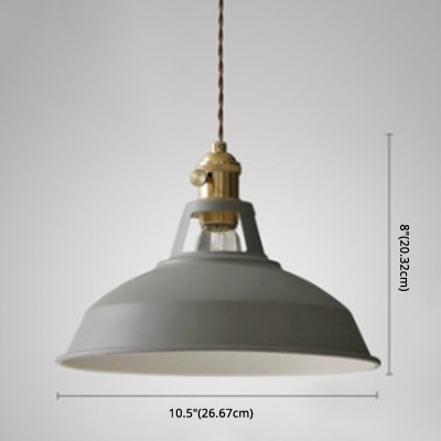 Contemporary Ceiling Pendant Circle Ceiling Mount with 1 Light Metal Shade Single Pendant for Kitchen
