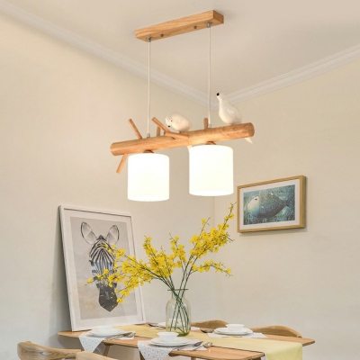 Modern Simplicity Style Island Light Solid Wooden Branch Shaped Dining Room Lighting Fixture