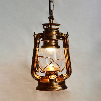 Single Pendulum Light 6 Inchs Wide Nautical Opal Glass Kerosene Pendant Lighting Fixture