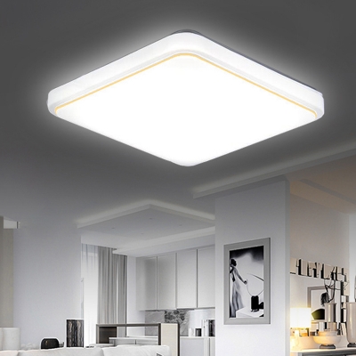 Square Acrylic Shade Contemporary Ceiling Light with 1 LED Light Flush-mount Ceiling Light for Bedroom