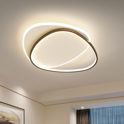 2 LED Light Modern Ceiling Light Geometric Acrylic Shade Ceiling Light Fixture for Bedroom