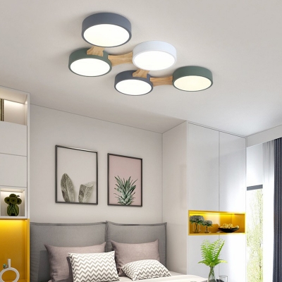 LED Light Contemporary Modern Ceiling Light Acrylic Circle Shade Ceiling Light Fixture for Living Room