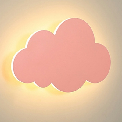 Simple Style Sconce Lamp Cloud Shape Aluminum LED Wall Light for Kindergarten