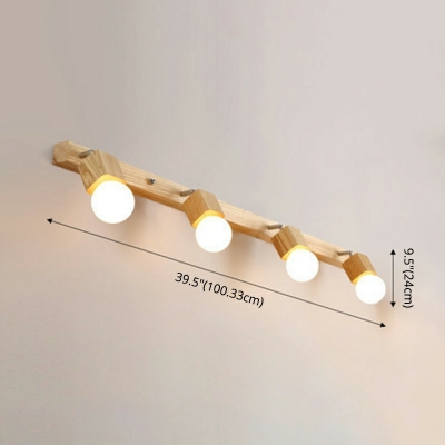 Wooden Vanity Light Contemporary Style Vanity Sconce for Bathroom