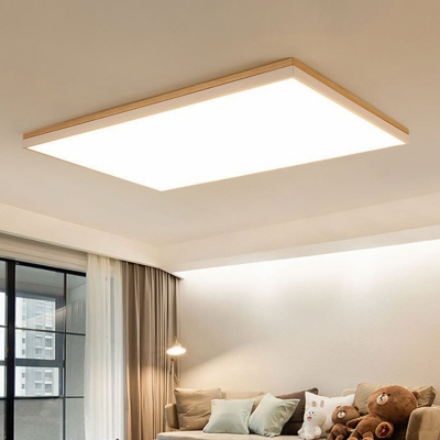 1 LED Light Modern Ceiling Light Rectangle Acrylic Shade Flush Mount Ceiling Light for Bedroom