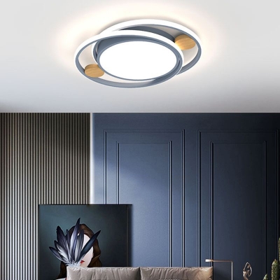 Contemporary Ceiling Fixture Acrylic Geometric Shade 1 LED Light Flush Mount Ceiling Fixture for Restaurant