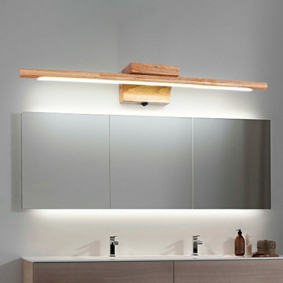 Contemporary Style LED Vanity Light Linaer Wooden Vanity Sconce for Bathroom