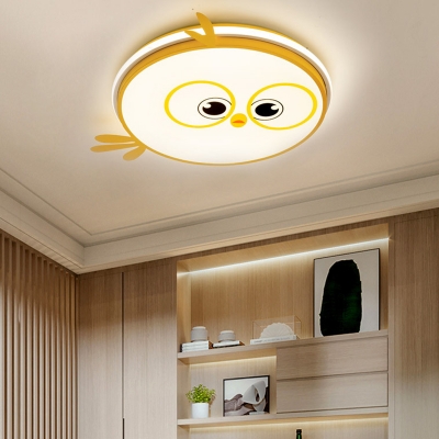 Creative Ceiling Light with 1 LED Light Animal Acrylic Shade Flush Mount Ceiling Light for Bedroom