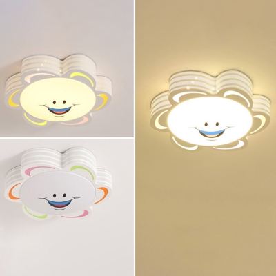 Cute Ceiling Light with 1 Light Acrylic Geometric Shade Flush Mount Ceiling Light for Living Room