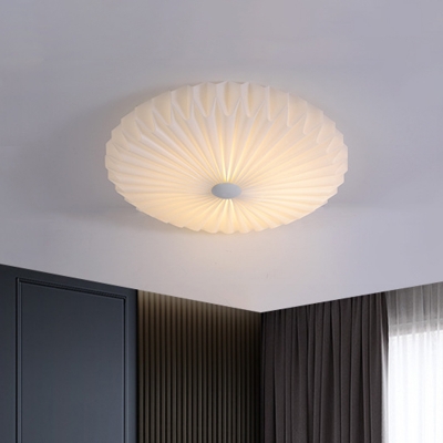 Drum Acrylic Shade Modern Ceiling Light with 1 LED Light Flush Mount Ceiling Light for Bedroom