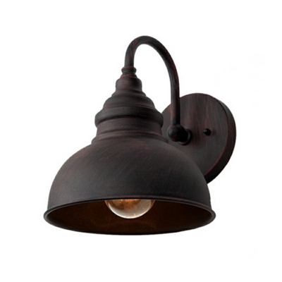 Industrial Outdoor Wall Sconce Metal Barn Sconce Wall Lighting for Balcony Backyard in Black