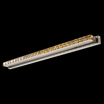 Gold Linear LED Vanity Lighting Minimalist Style Stainless Steel Wall Lamp for Bathroom