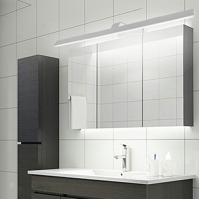 LED Ultra-Thin Bathroom Vanity Light Fixture Simple Acrylic Vanity Mirror Light in White