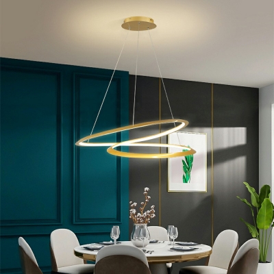 Simplicity LED Hanging Chandelier Light Acrylic Linear Suspension Light for Living Room
