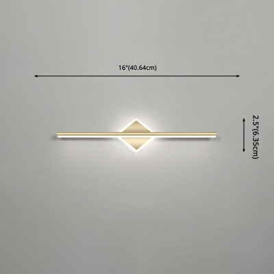 Simplicity Metal Vanity Mirror Lights LED Linear Lighting Bath Vanity Lighting in Gold