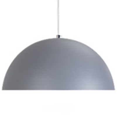 Bowl Drop Pendant Macaron 1-Light Metal Ceiling Suspension Lamp for Dining Room