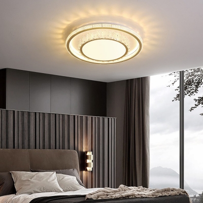 Geometric Crystal Shade Ceiling Light with 1 LED Light Acrylic Ceiling Mount Flushmount Light for Bedroom