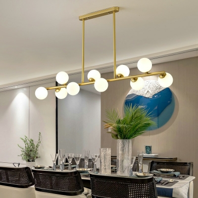 Glass Globe Shape Island Light Industrial Style Bar 24.5 Inchs Height Island Pendant for Dinning Room