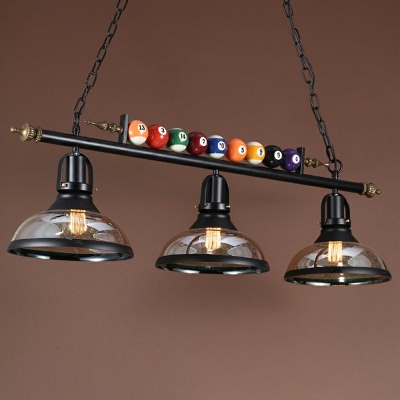 Industrial Style Island Pendant Light Wrought Iron Billiard Ball Decorative Light with 39