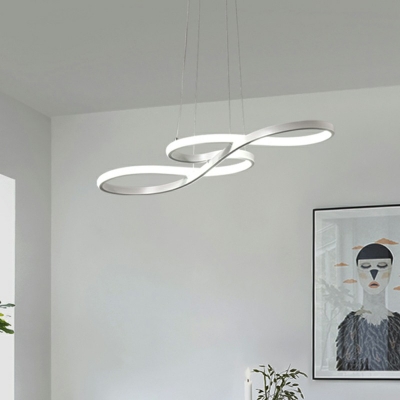 Metal Music Note Islang Light 12.5 Inchs Wide for Living Room Simple Pendant Light