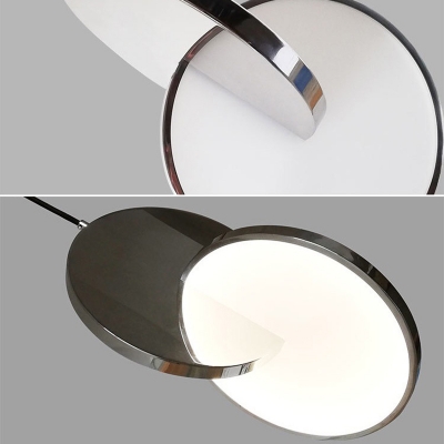 Postmodern Studio Round Shade Pendant Metal Crossed LED 1-Light Hanging Lamp