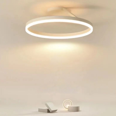 Simplicity Ceiling Light Circle Acrylic Shade Metal Ceiling Mount with 1 LED Light Ceiling Light Fixture for Restaurant