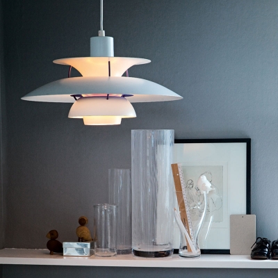 UFO Shape Ceiling Pendant Aluminum 1 Light Nordic Hanging Light for Children's Bedroom