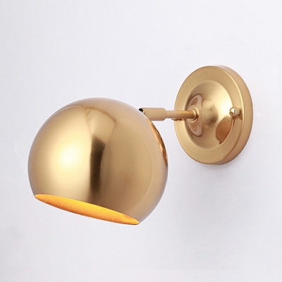 Iron Shade Wall Lamp Postmodern Gold 1-Head Wall Sconce