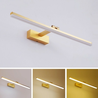 Linear LED Wall Vanity Light Simple Acrylic 10 Inchs Wide Bathroom Wall Sconces Lighting Fixture