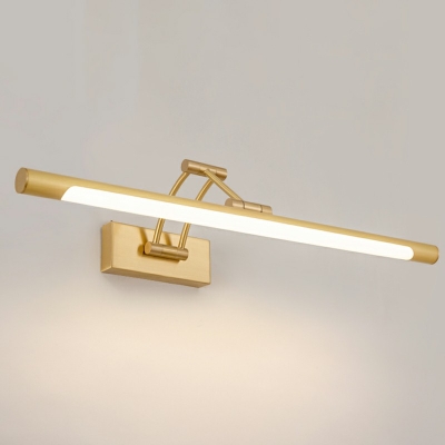 Minimalistic Linear LED Wall Sconce Light Metallic 10 Inchs Wide Bathroom Vanity Lighting Ideas