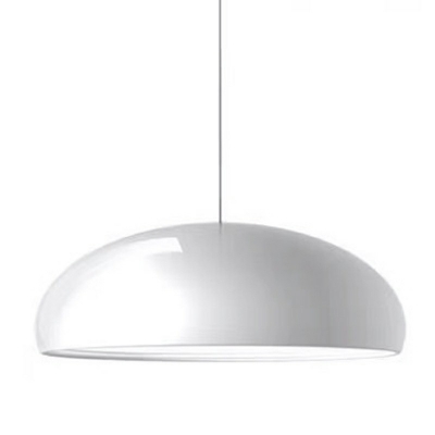 Nordic Macaroon Dome Shade Hanging Light Single Light Polished Aluminum Lighting Fixture for Kitchen