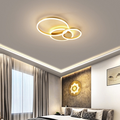 Simplicity Ceiling Light Metal Ceiling Mount with LED Light Circle Acrylic Shade Ceiling Light Fixture for Restaurant