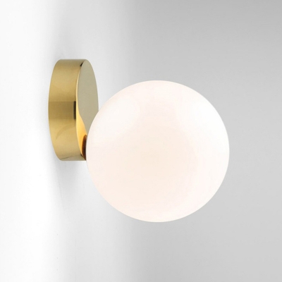 Spherical Glass Shade Flush Mount Lighting Modern Style Gold Flush Mount for Corridor