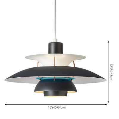 UFO Shape Pendulum Light Novelty Modern 1 Bulb Hanging Pendant for Dining Room