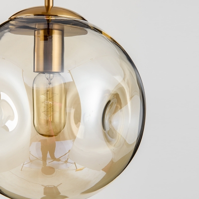 Designers Style Globe Pendant Light Glass 1 Bulb Suspension Light for Kitchen