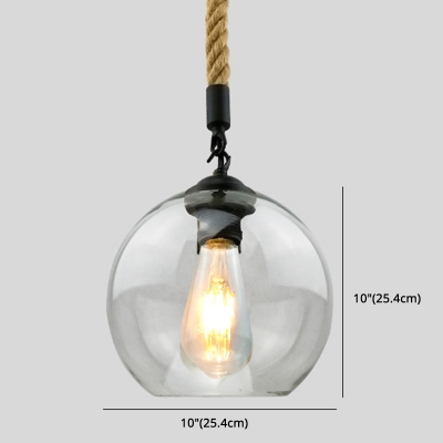Globe Mirror Glass Shade Industrial Pendant with 1 Light Circle Metal Ceiling Mount Single Pendant for Living Room