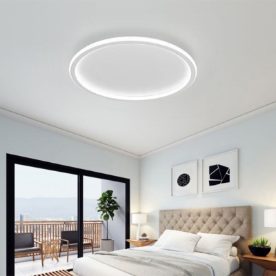 Modern Ceiling Light Circle Acrylic Shade with 1 LED Light Flush Mount Ceiling Fixture for Bedroom