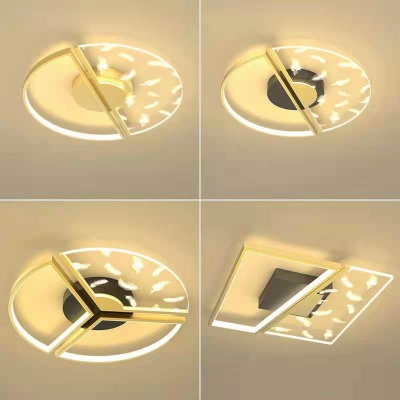 Simplicity Modern Ceiling Light with 1 LED Light Acrylic Clear Shade Ceiling Light Fixture for Bedroom