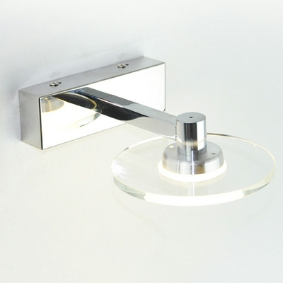 Water and Fog Wall Lighting Circle Clear Crystal Vanity Mirror Lights for Resistant Bathroom
