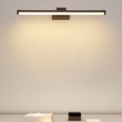 Contemporary Bathroom Vanity Light LED Linear Vanity Wall Sconce for Dressing Table in Black