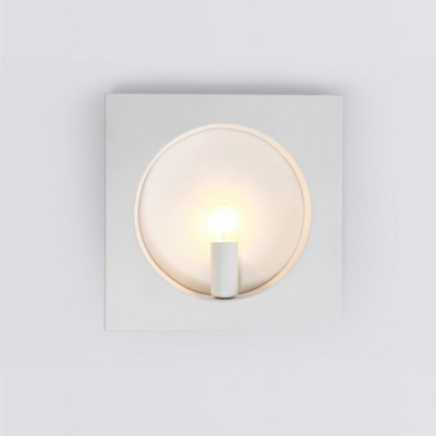 Geometric Shape Wall Mounted Lamp Simplicity LED Metal Sconce Light with Candle 1 Light for Living Room