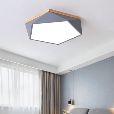 Pentagon Metal Flushmount Ceiling Lamp LED Modern Style Bedroom Flush Mount Ceiling Light Fixture