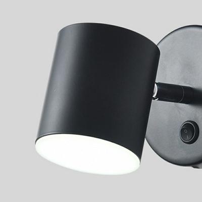 Rotatable Round Wall Sconce Light Modern Metal 1 Light Mini Wall Lighting in Third Gear Light