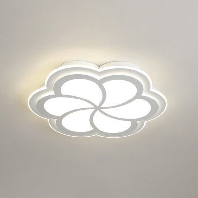 White LED Flush Mount Lighting Modern Style Acrylic Bedroom Flush Mount Ceiling Light Fixture