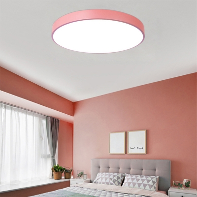 Acrylic Round Shade Modern Ceiling Light with 1 LED Light Flush Mount Ceiling Light for Living Room